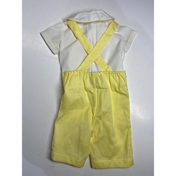 Adorable Vintage Peek a Boo Baby Outfit Overalls and Shirt Easter Pictures 0-3 m - Picture 6 of 8